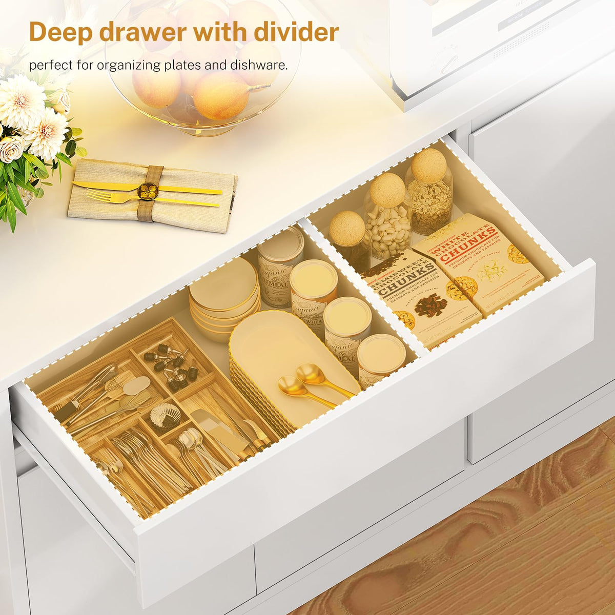 Pantry Cabinet with Charging Station O5105