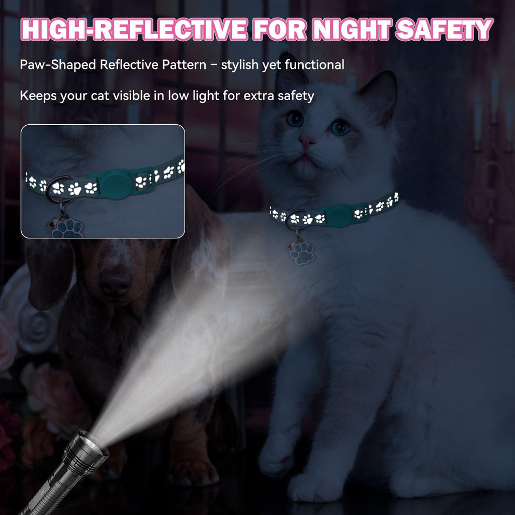 Breakaway Cat Collars with Bells 4PCS W989