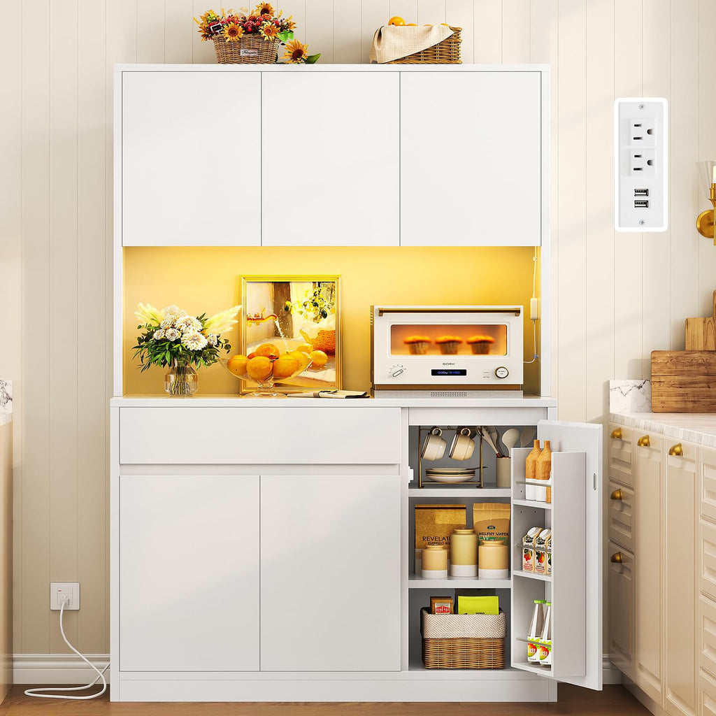 Pantry Cabinet with Charging Station O5105