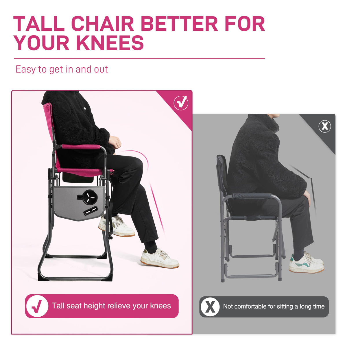 Portable Tall Camping Chair P10276