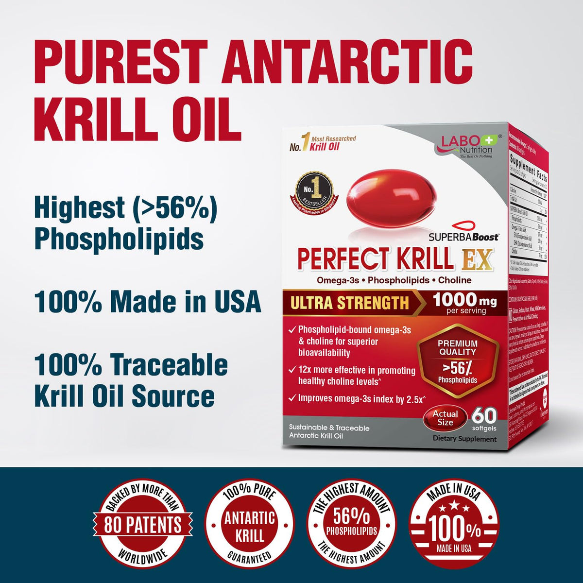 Omega-3 Krill Oil 60 Ct x 2 Pack J118966