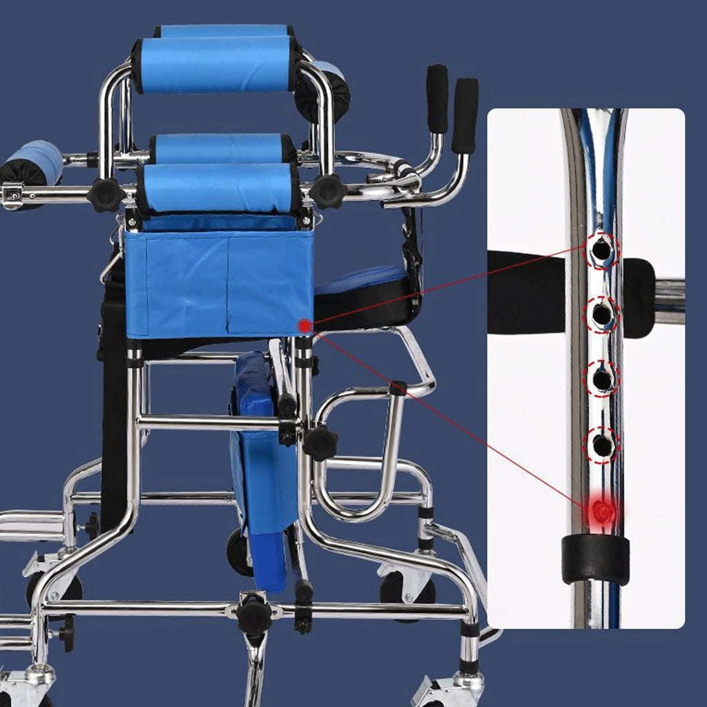 Folding Height-Adjustable Pediatric Walker with Stainless Steel Frame C61910
