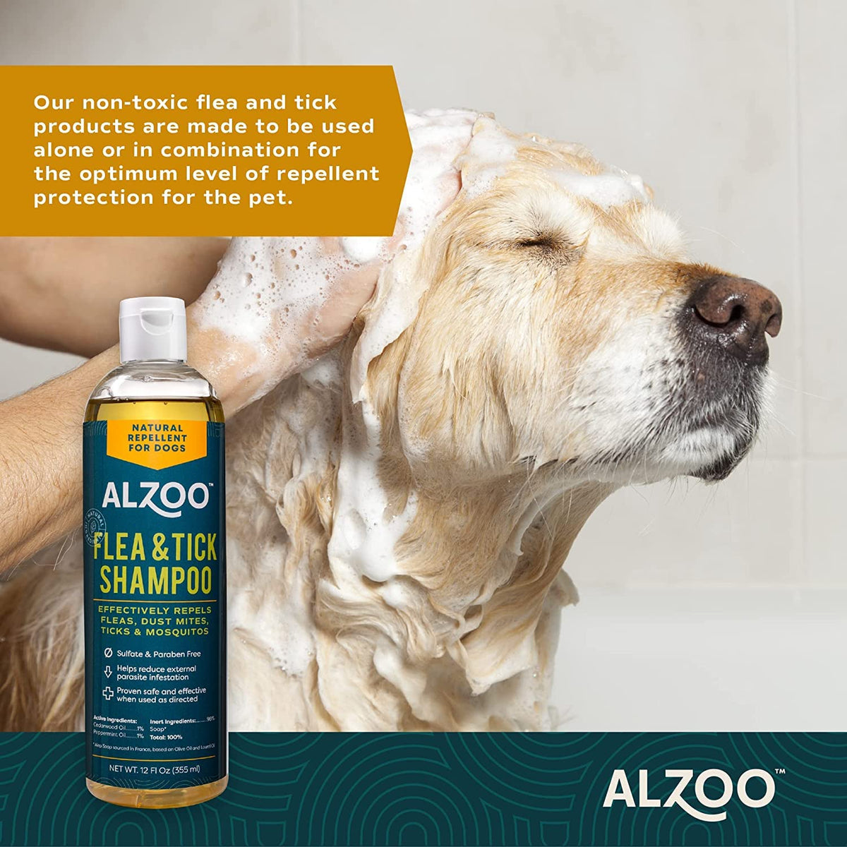 Plant Based Flea and Tick Repellent Dog Shampoo 12 Fl. Oz. K94267