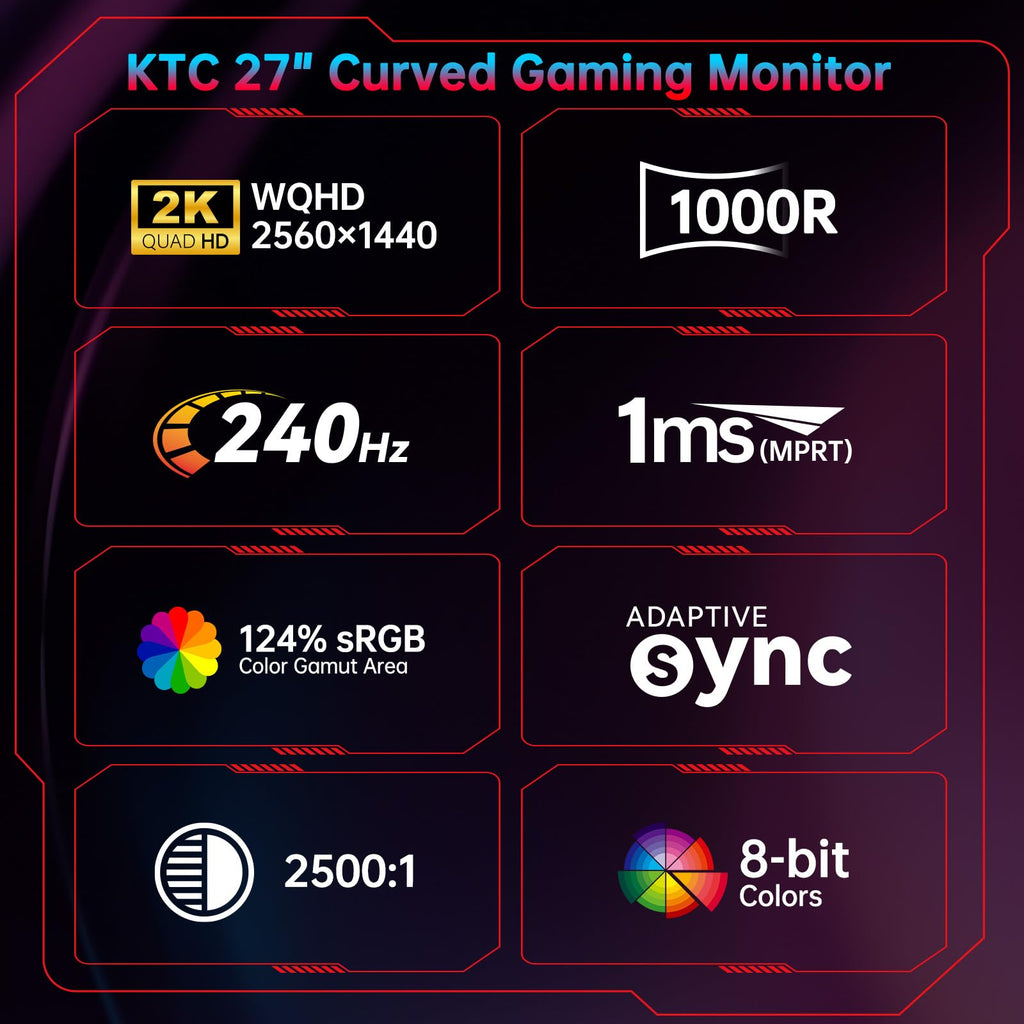 27 Inch 240Hz Curved 2K QHD Gaming Monitor G1479