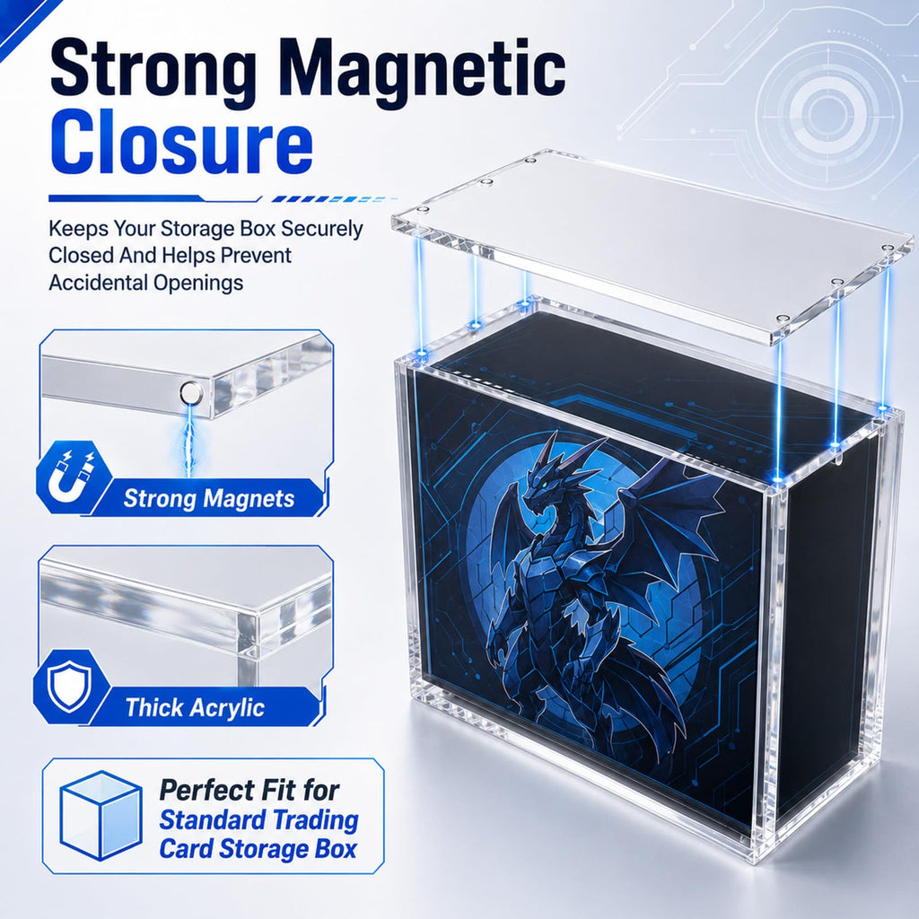 2 Pack Clear Acrylic Display Box with Magnetic Lid I209