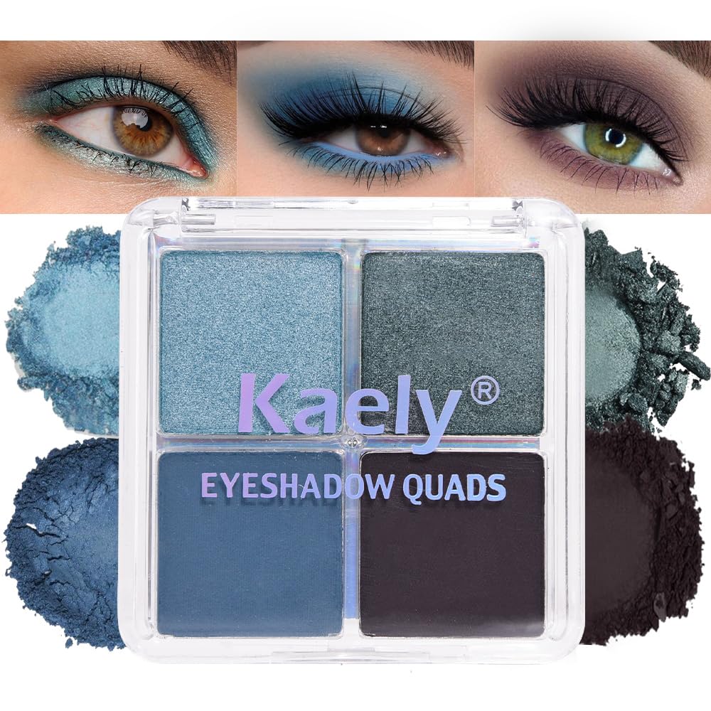 Blue Taupe Matte Glitter Eyeshadow Quad N994