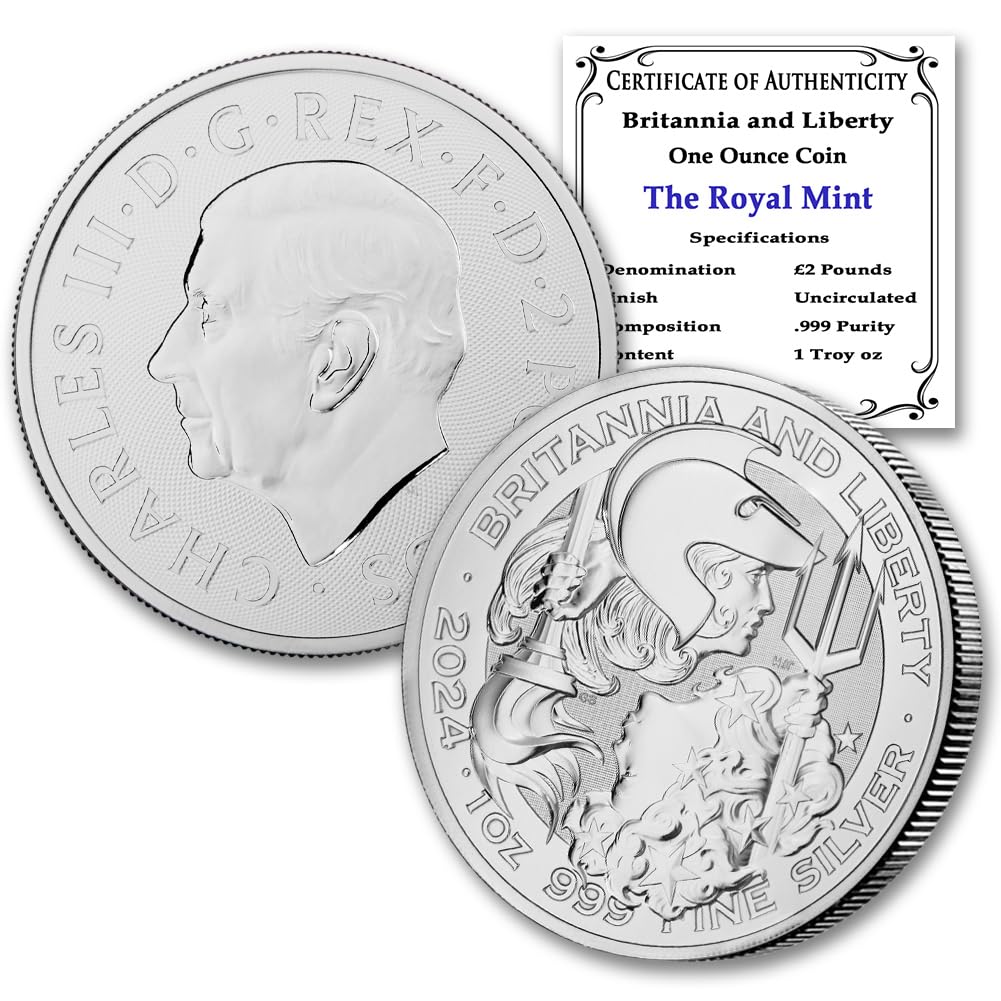 1 oz British Silver Britannia and Liberty Coin O42848