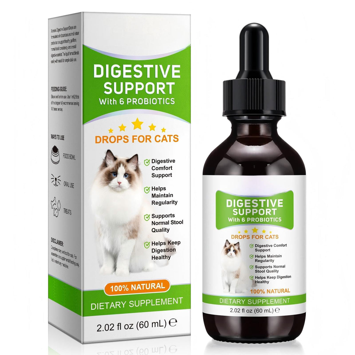 Natural Cat Laxative Liquid Stool Softener 2 fl oz S628441