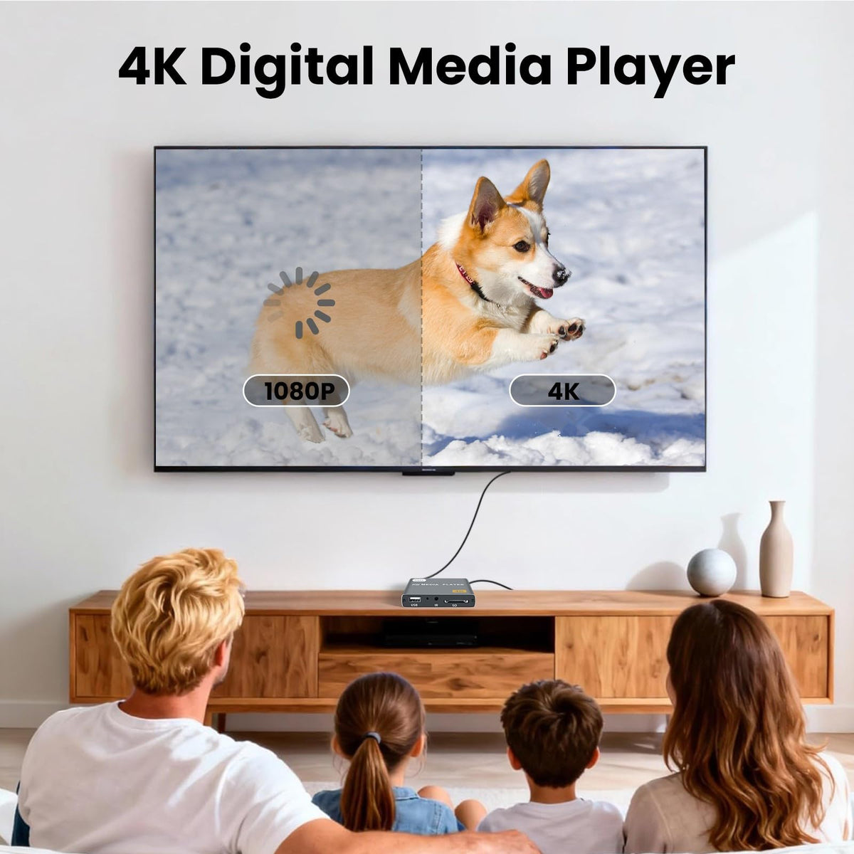 4K Full-HD Media Player with USB/SD Card Slot H384576