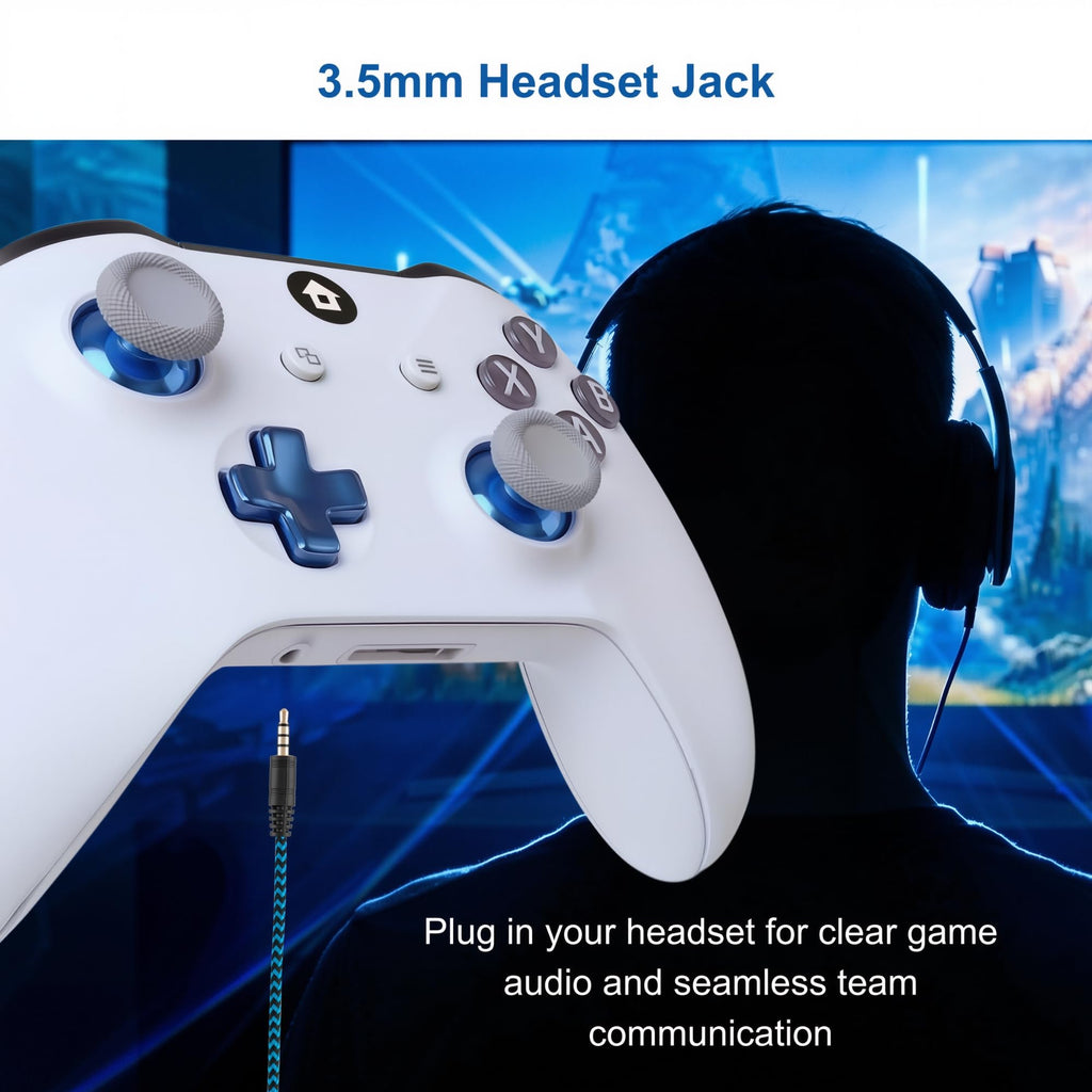 Wireless Controller for Xbox and PC with 1400mAh Battery, White F327