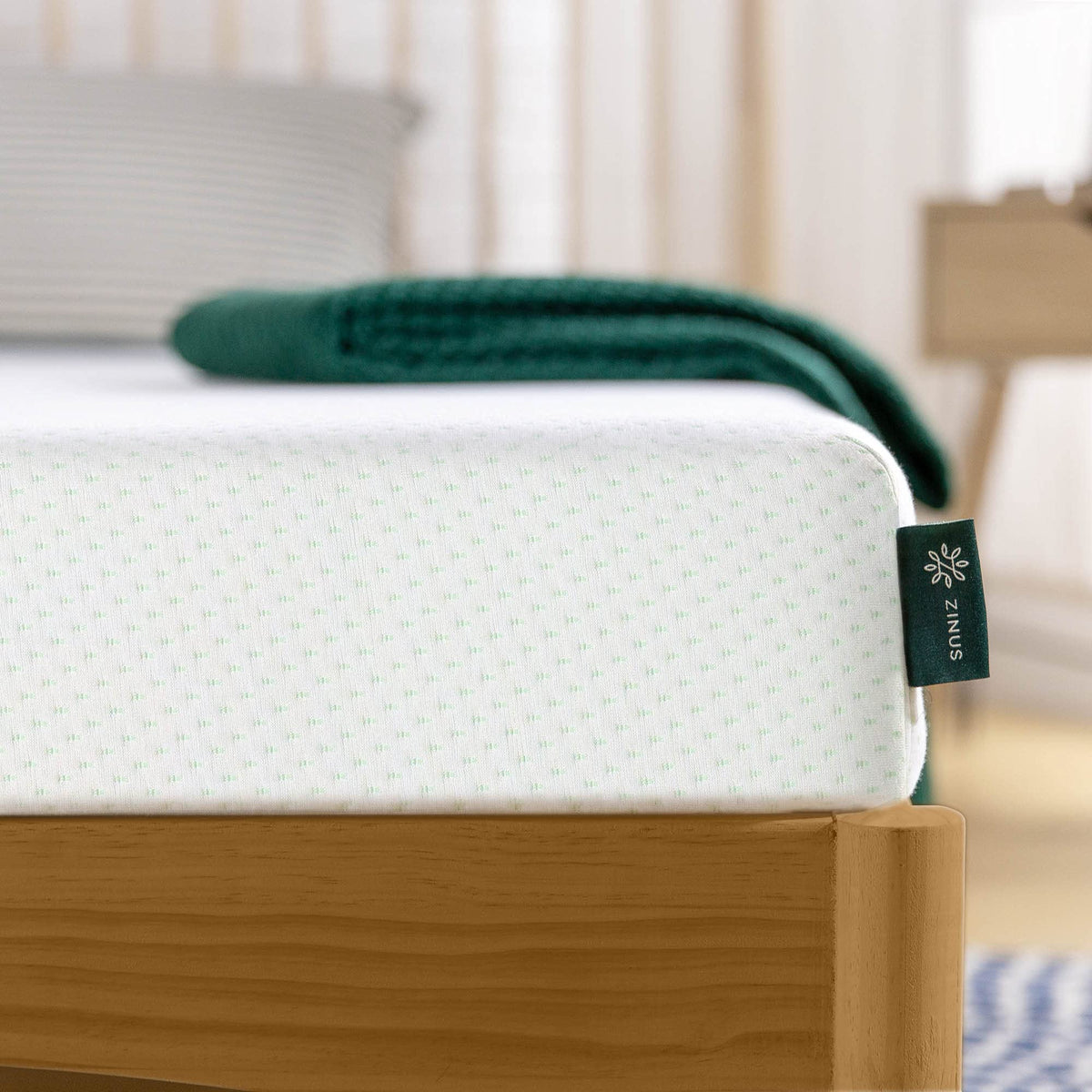 5 Inch Memory Foam Mattress, Twin, Medium Firmness, White Z761