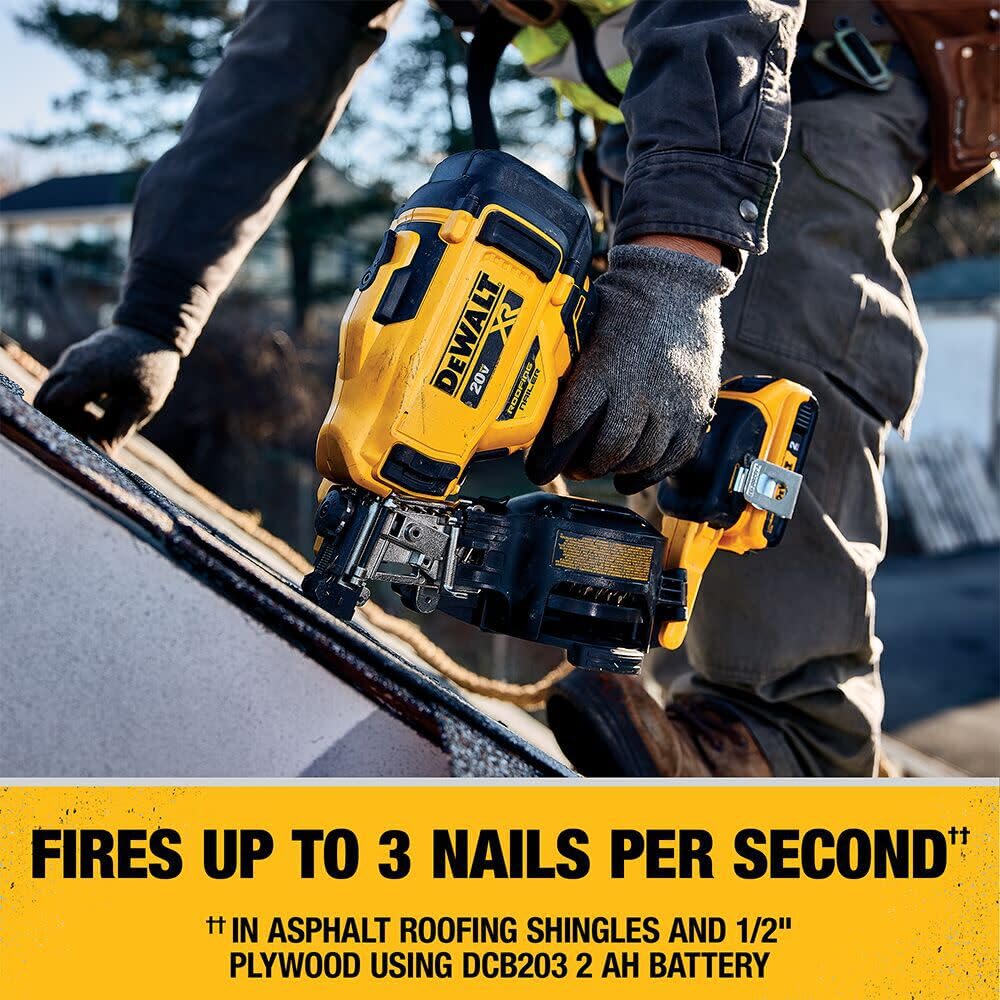20V MAX Lithium-Ion Cordless Roofing Nailer Kit with Battery Charger and Bag J928047