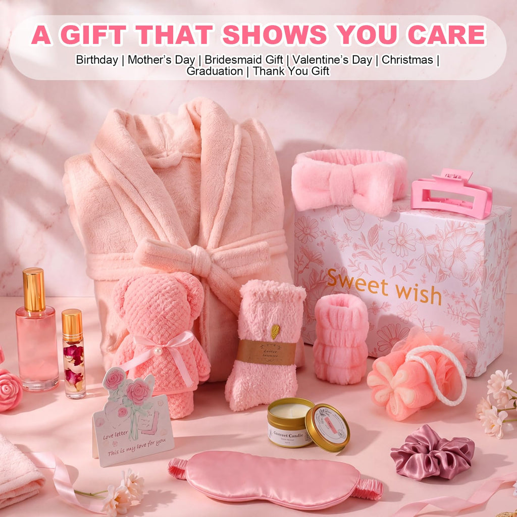11 Pcs Pink Spa Gift Basket C3708