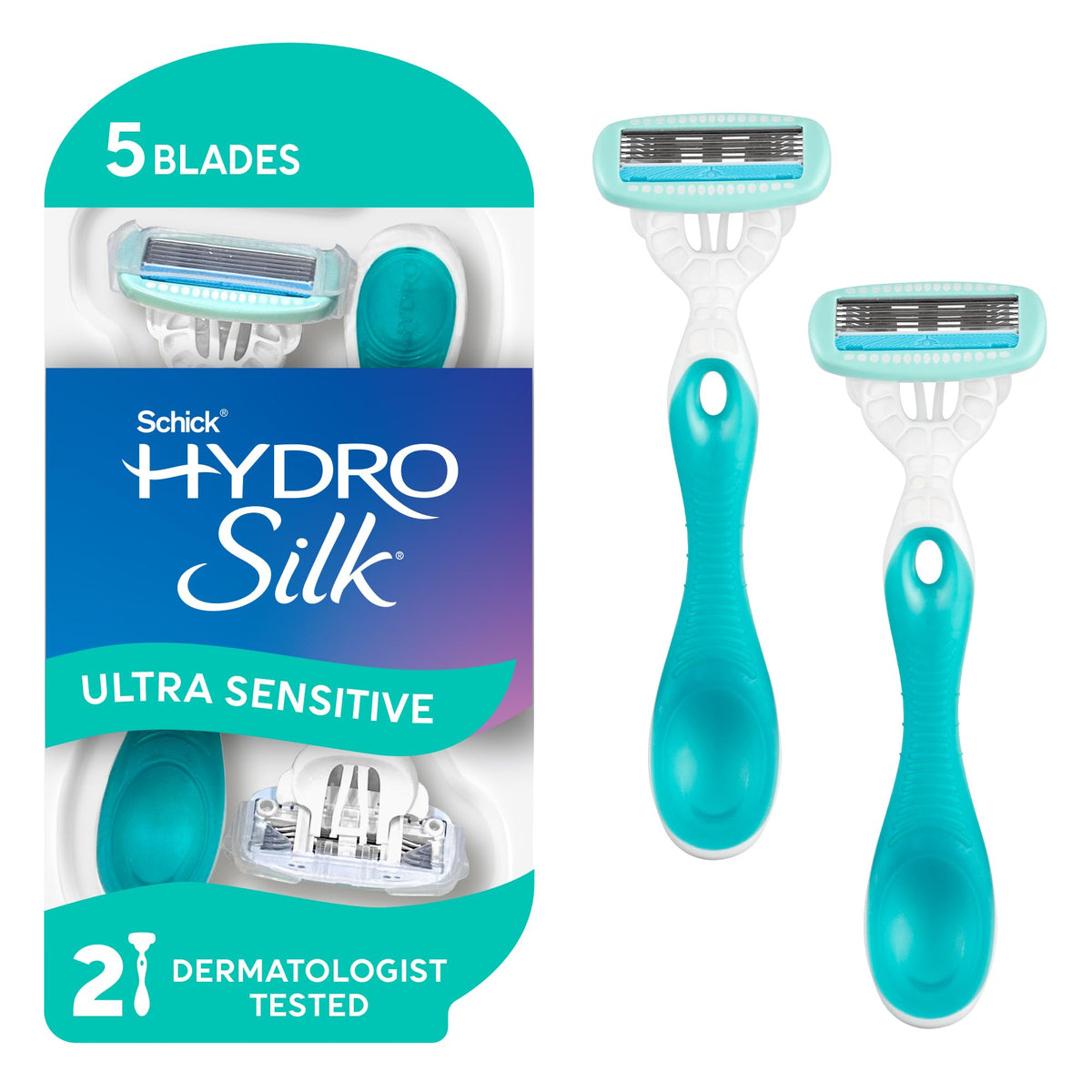 Sensitive 5-blade Disposable Razors, 2 ct Q1626