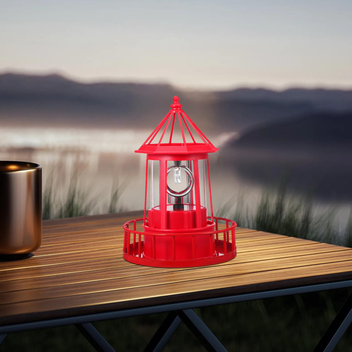 Solar Powered Rotating Iron Outdoor Garden Light A324