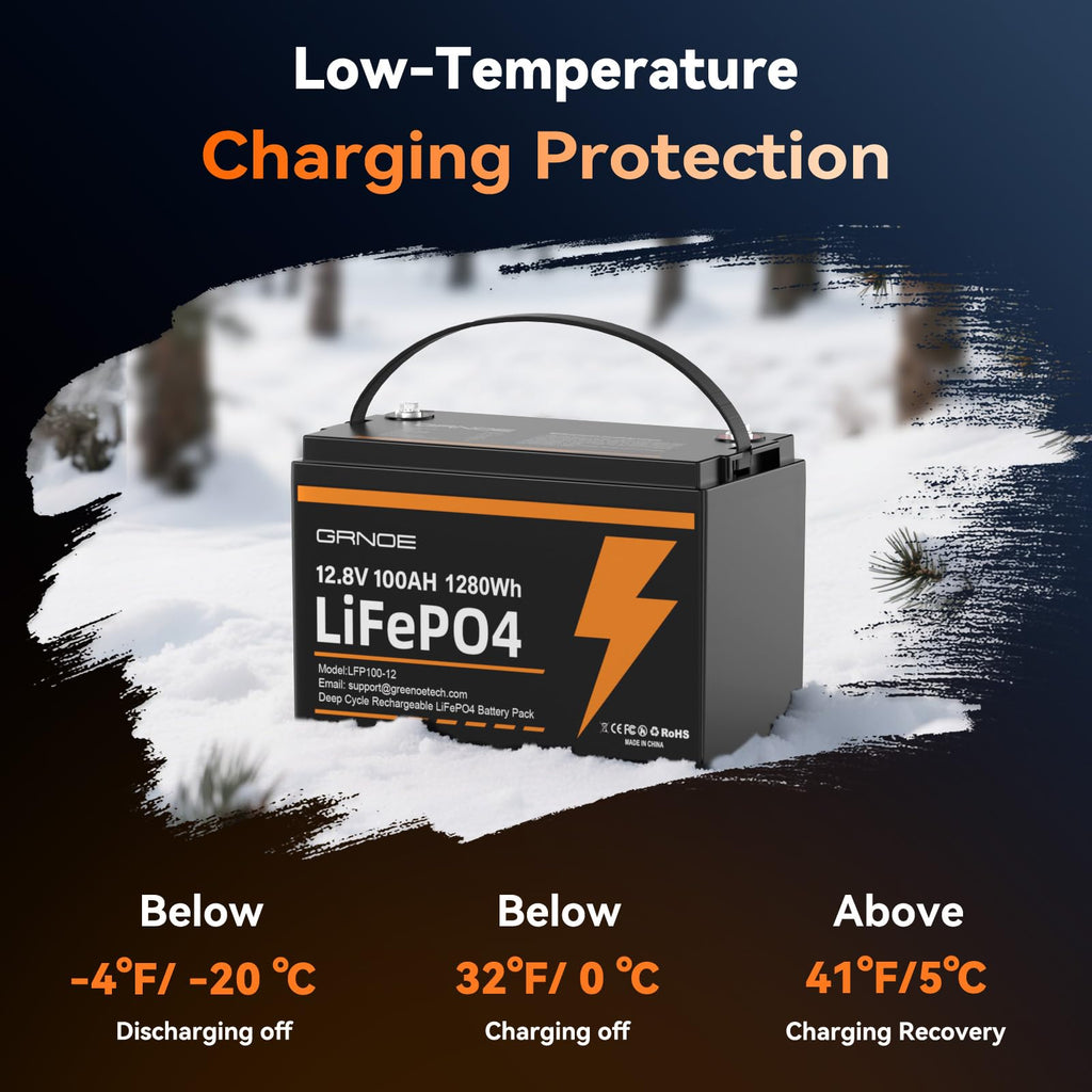 12V 100Ah LiFePO4 Lithium Battery 2-Pack N73710