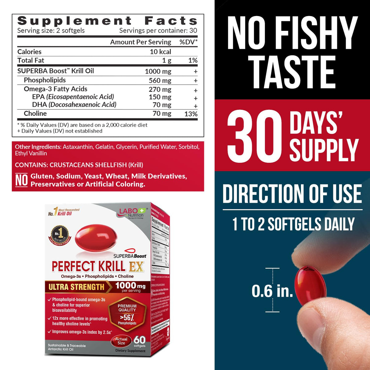 Omega-3 Krill Oil 60 Ct x 2 Pack J118966