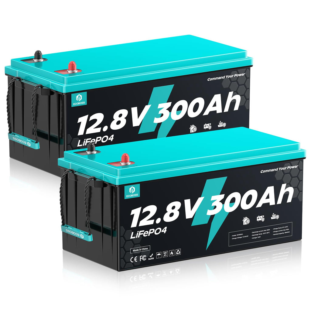 12V 300Ah LiFePO4 Deep Cycle Lithium Battery 2Pack Z23624