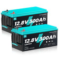 12V 300Ah LiFePO4 Deep Cycle Lithium Battery 2Pack Z23624