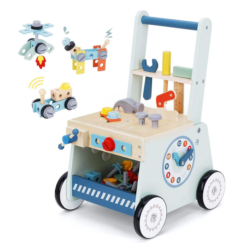 Wooden Baby Walker and Tool Bench F767