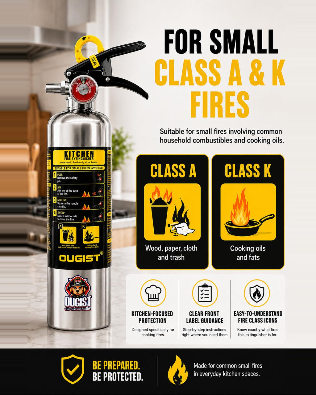 Class K Fire Extinguisher 34 Fl Oz Wet Chemical X420