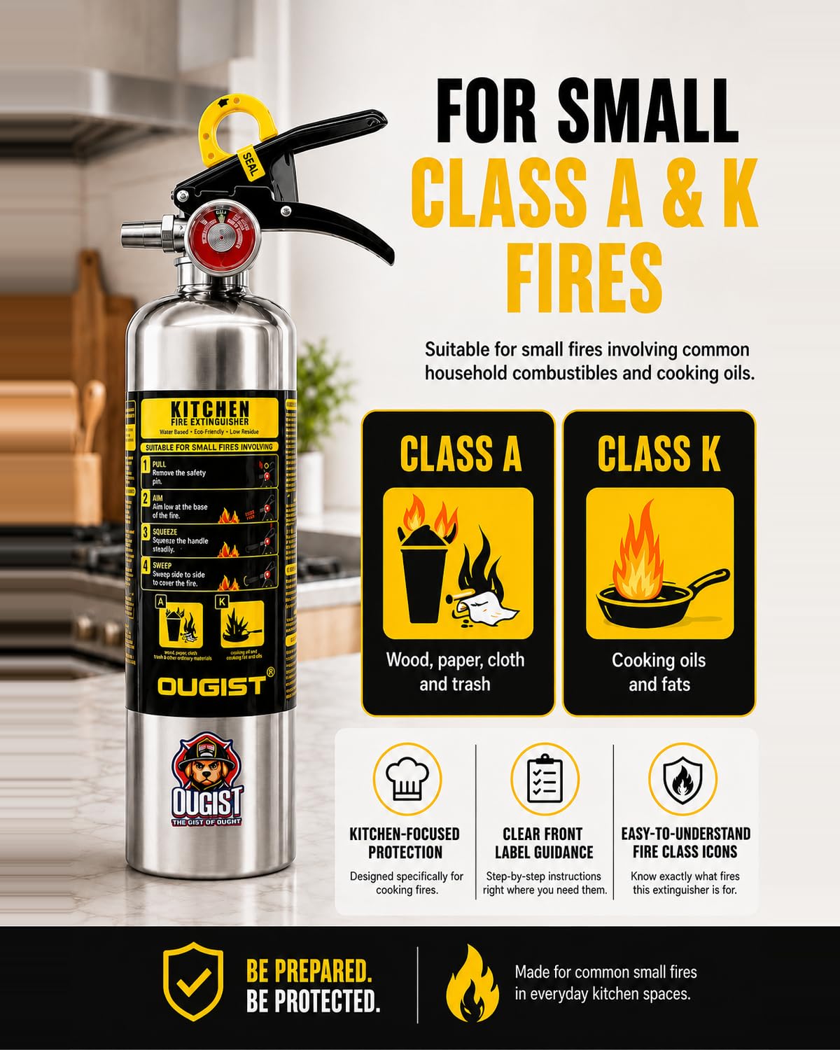 Class K Fire Extinguisher 34 Fl Oz Wet Chemical X420