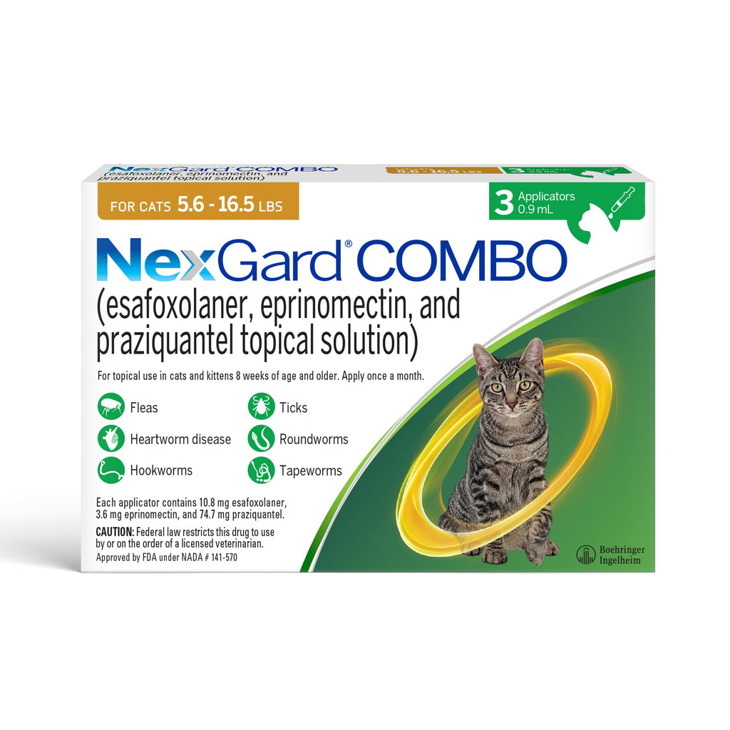 Flea and Tick Protection Plus Heartworm Disease Preventive for Cats 3 Doses Q9665