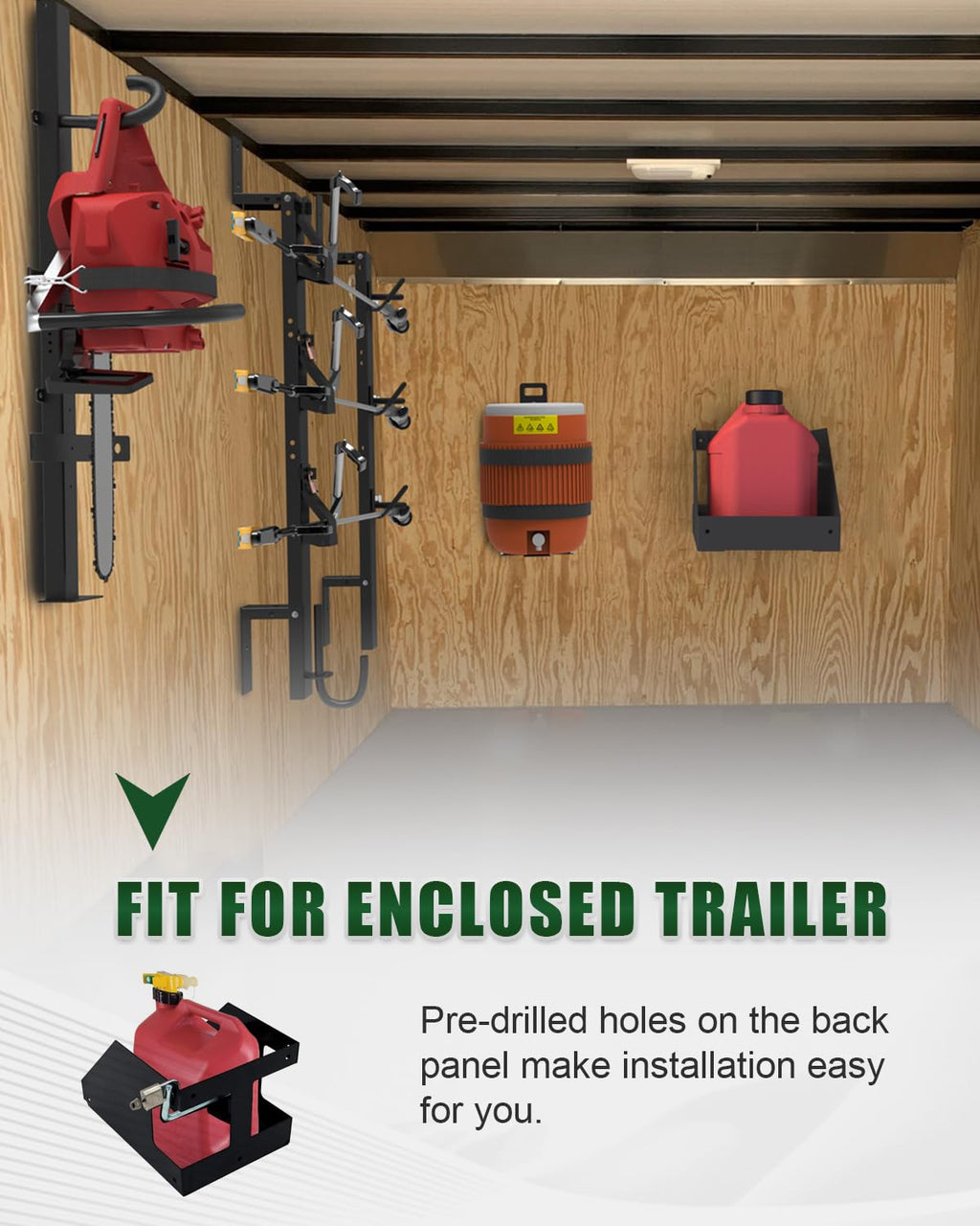 5 Gallon Fuel Gas Can Rack Holder with Lock E3669