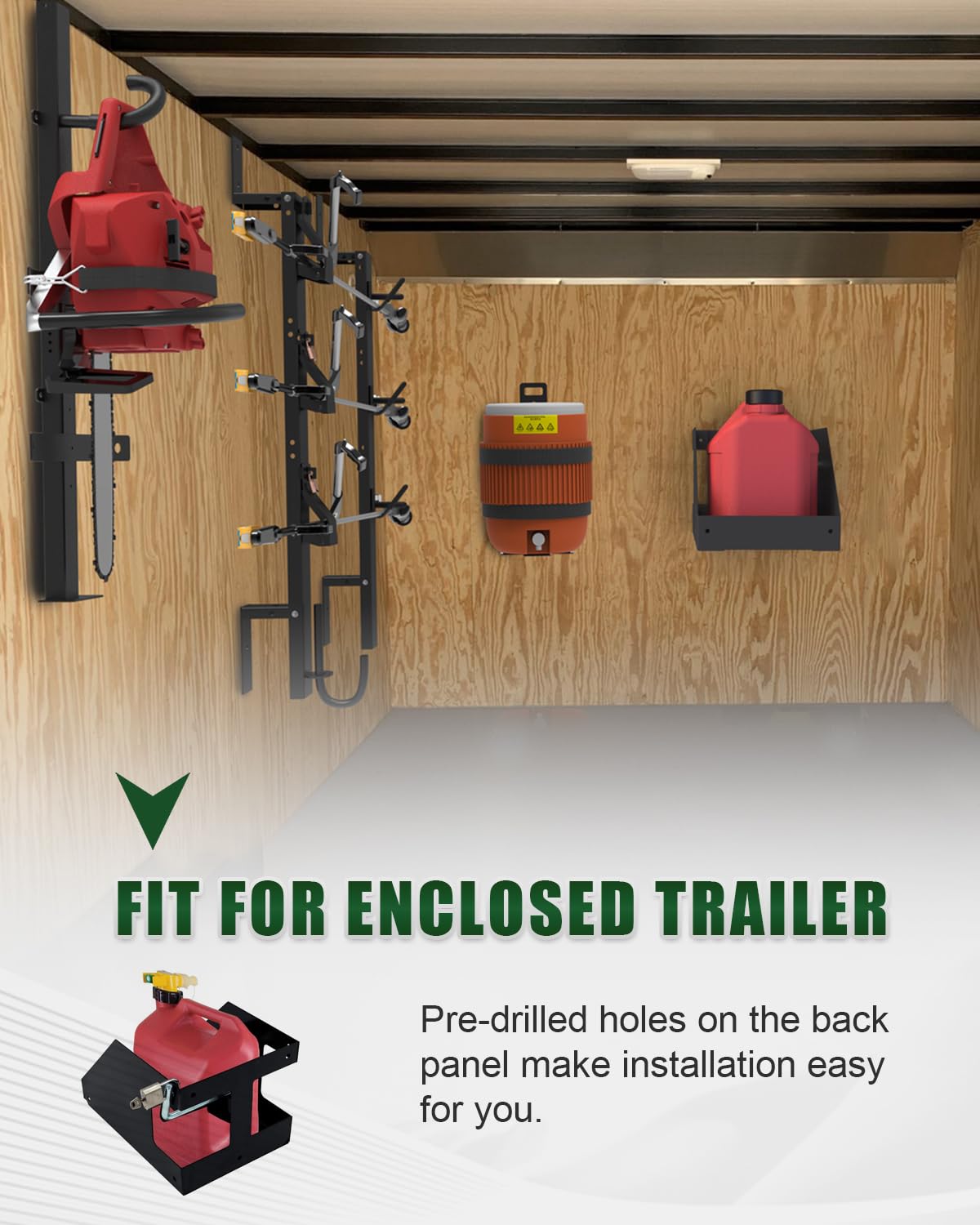 5 Gallon Fuel Gas Can Rack Holder with Lock E3669
