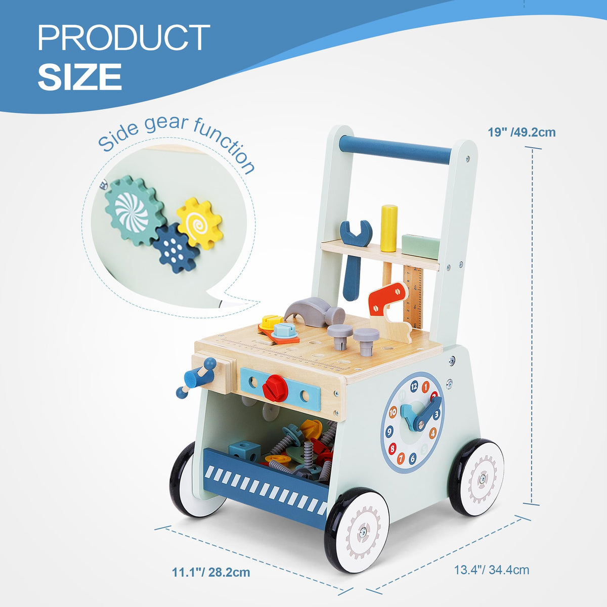 Wooden Baby Walker and Tool Bench F767