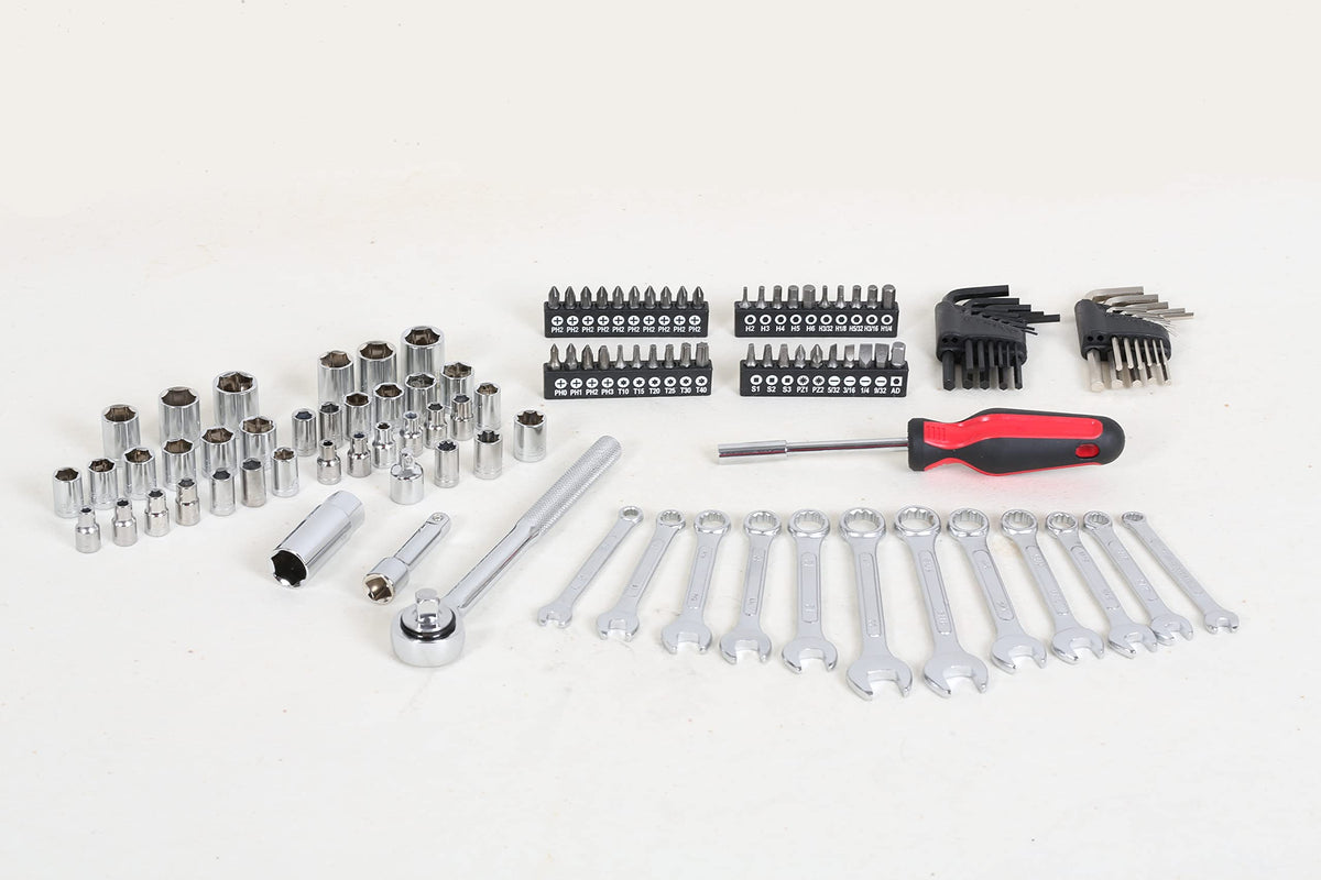 121-Piece Mechanics Tool Set, 1/4 & 3/8-Inch Drive U8315