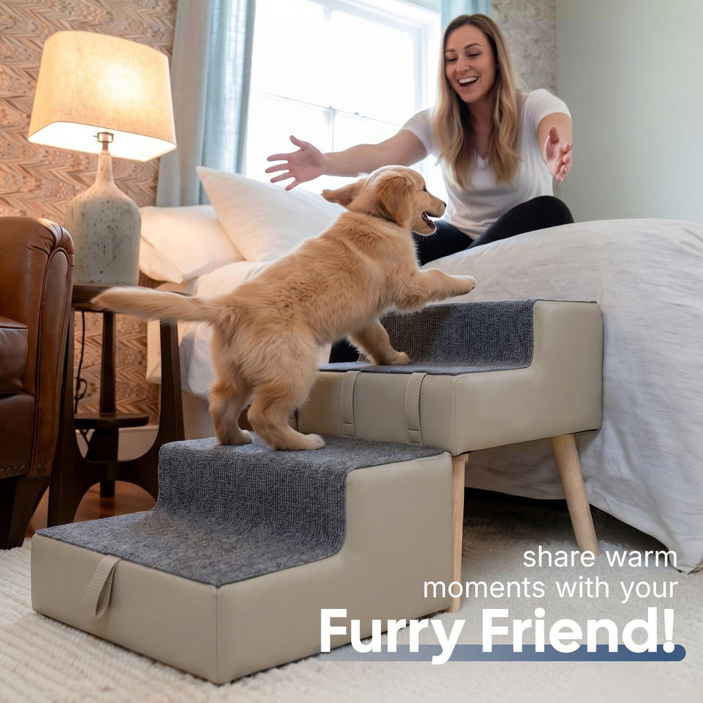 2-in-1 Foldable Dog Stairs & Ottoman H444