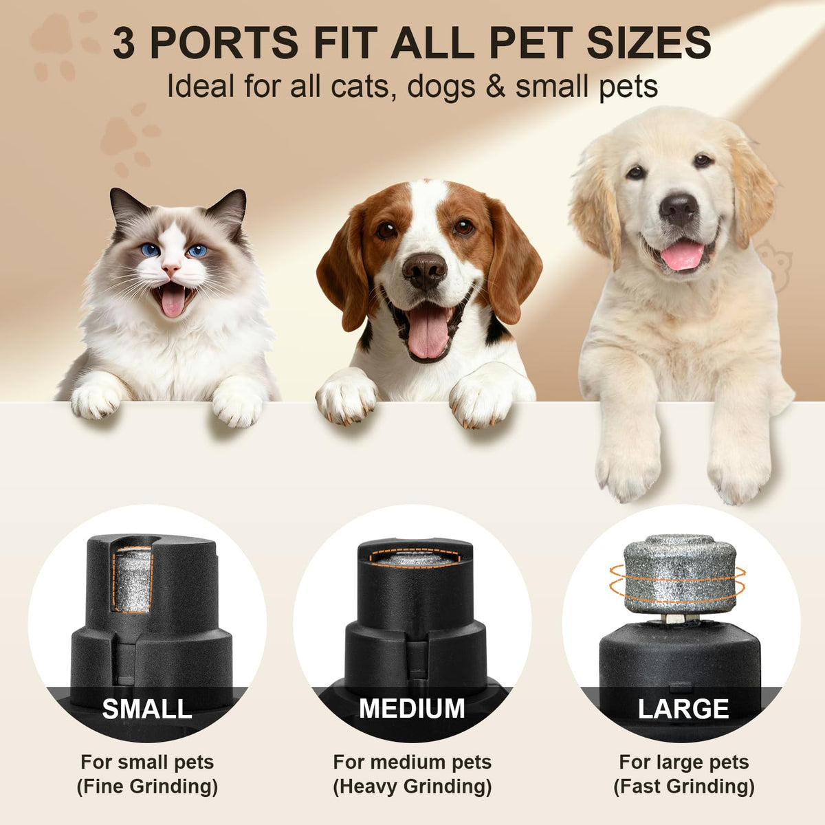 Dog Nail Grinder Silent Cordless Grooming R6717