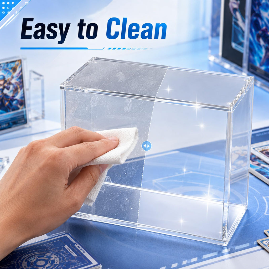 2 Pack Clear Acrylic Display Box with Magnetic Lid I209