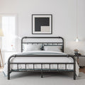 Full Size Metal Bed Frame with Iron Headboard E397023