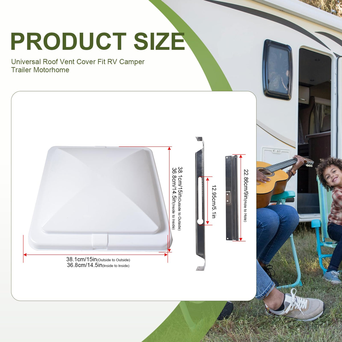 14" x 14" RV Roof Vent Cover (3Pcs) V62929