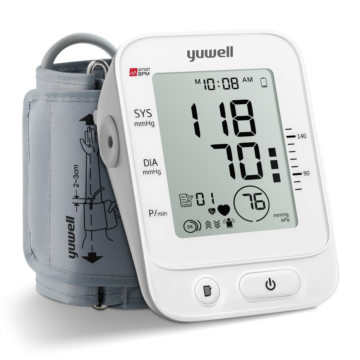 Upper Arm Blood Pressure Monitor with Large Cuff and Large Display E8934