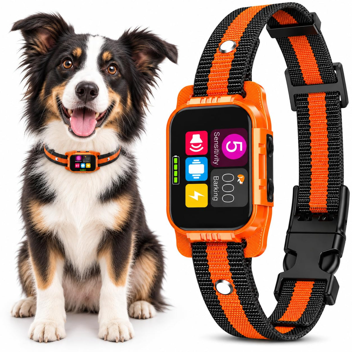 Orange IP67 Waterproof Dog Bark Collar P901