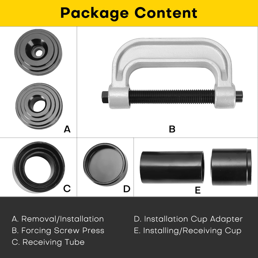 5-in-1 Ball Joint Service & Separator Kit with Pullers, Press, and Adapters H6132