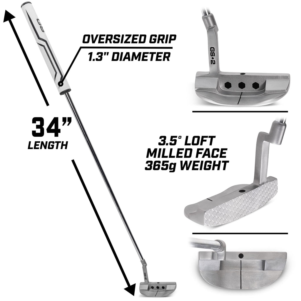34” Right-Handed Mallet Putter with Milled Face C81682