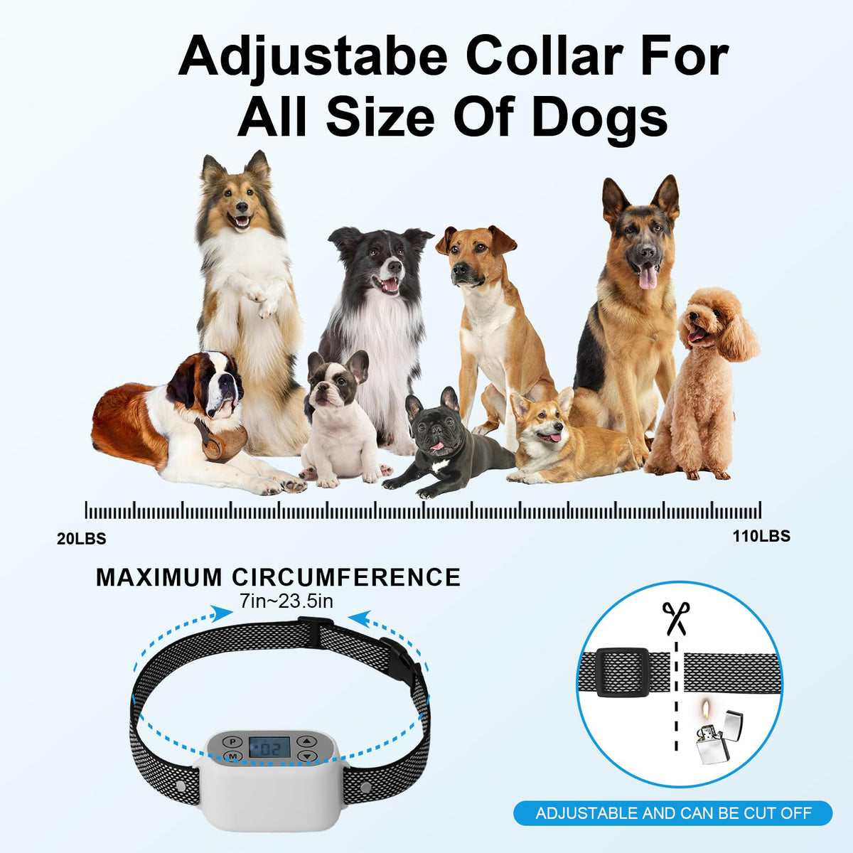 Wireless Dog Fence System with App Control, IPX7 Waterproof, up to 5 Dogs W43595