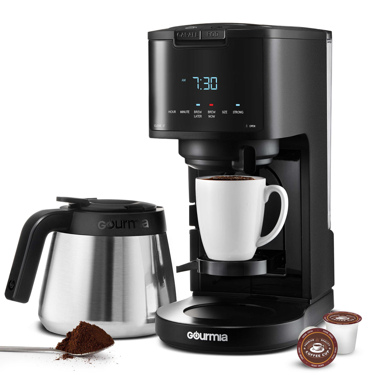 Black 12-Cup Single Serve Coffee Maker S55544
