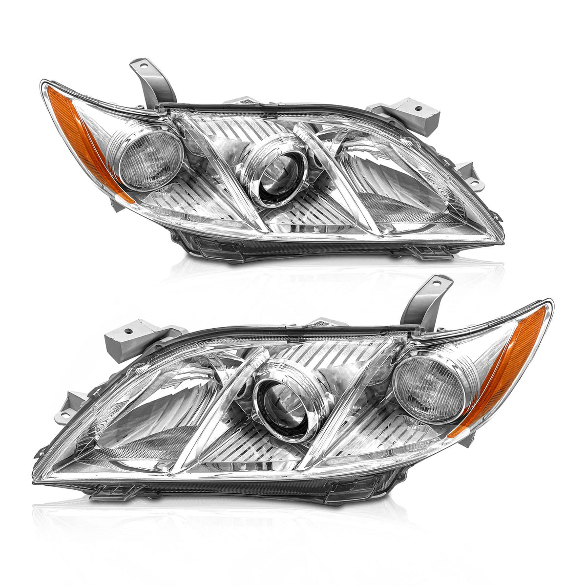 Toyota Camry Headlights Chrome Pair D9409
