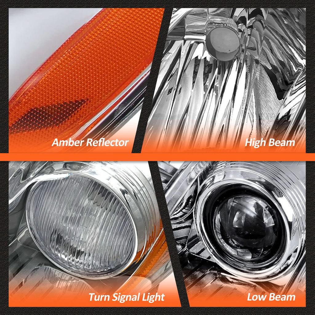 Toyota Camry Headlights Chrome Pair D9409
