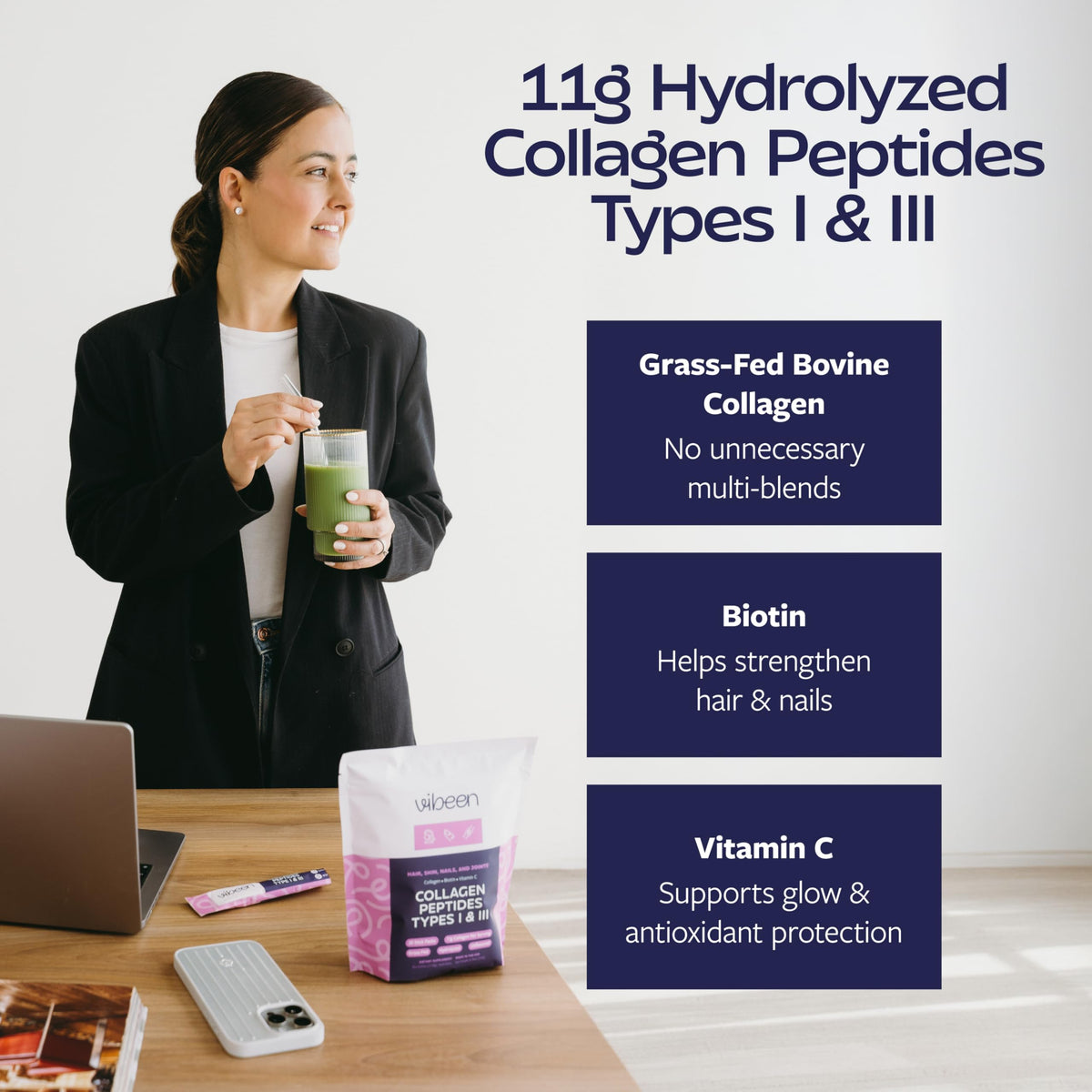 Hydrolyzed Collagen Peptides Powder Packets 20 Servings W6257