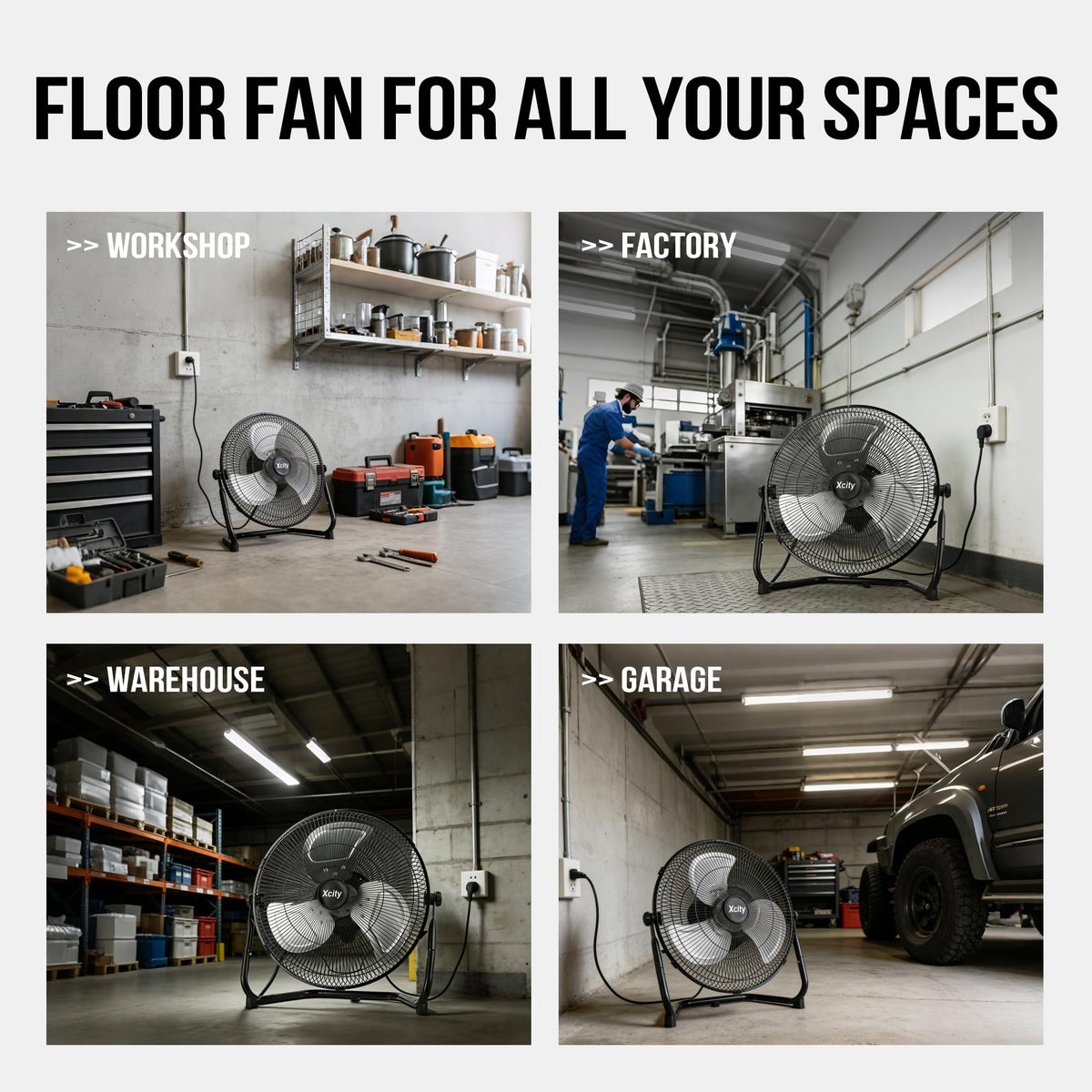 18 Inch Metal Floor & Box Fan R831