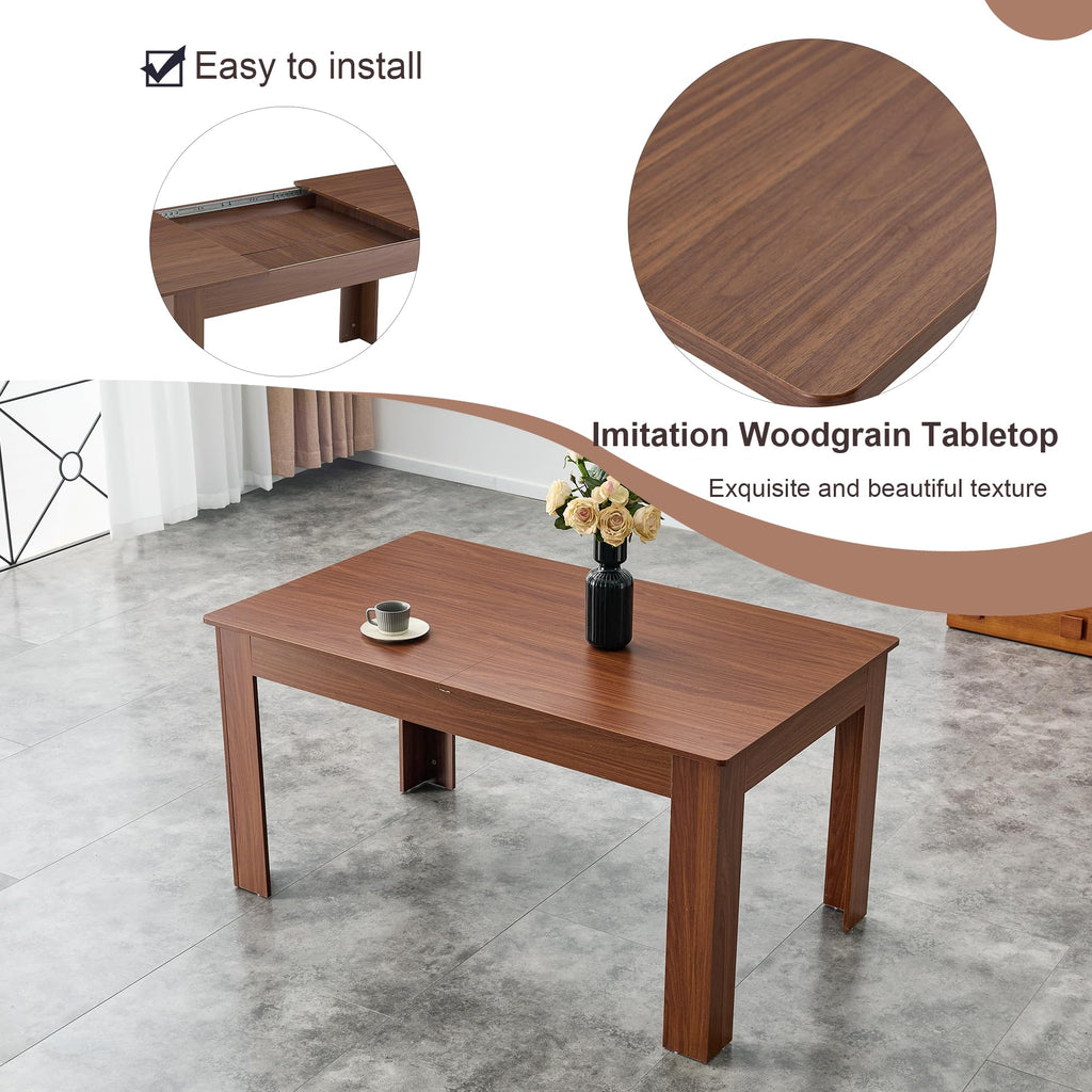 9 Piece Extendable Rectangular Dining Table Set with 8 Chairs Z57434