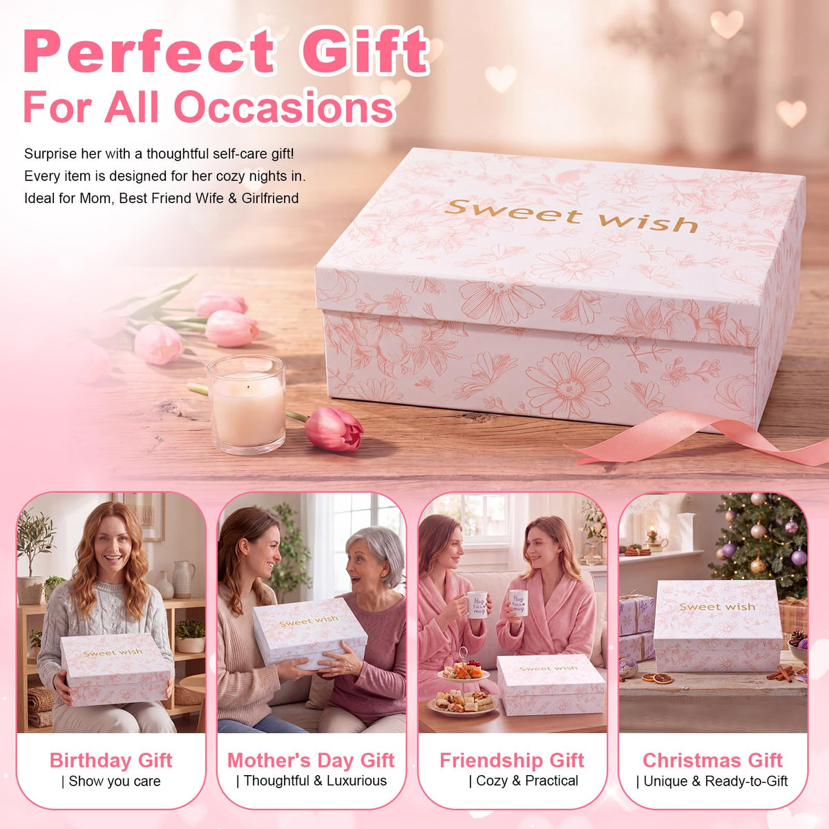 11 Pcs Pink Spa Gift Basket C3708