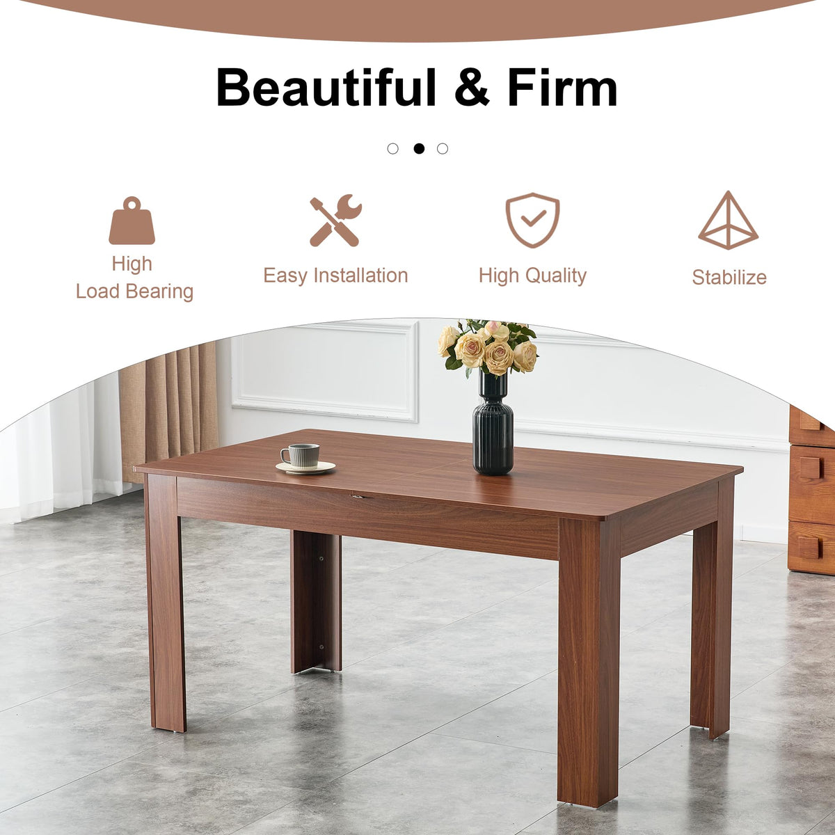 9 Piece Extendable Rectangular Dining Table Set with 8 Chairs Z57434