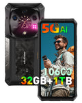 5G AI Rugged Phone, 32GB+1TB/2TB Expansion, 6.67" Dual Screen, 64MP+50MP+50MP Camera, 120W, IP68/IP69K, Android 15 Y176847